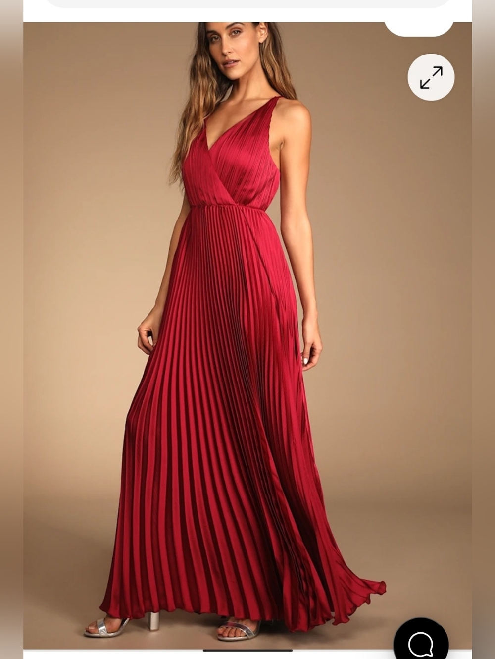 Make it Amazing Wine Red Pleated Satin Maxi Dress